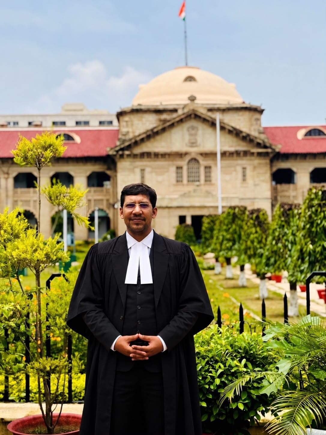 Advocates seated in a chamber at the Allahabad High Court